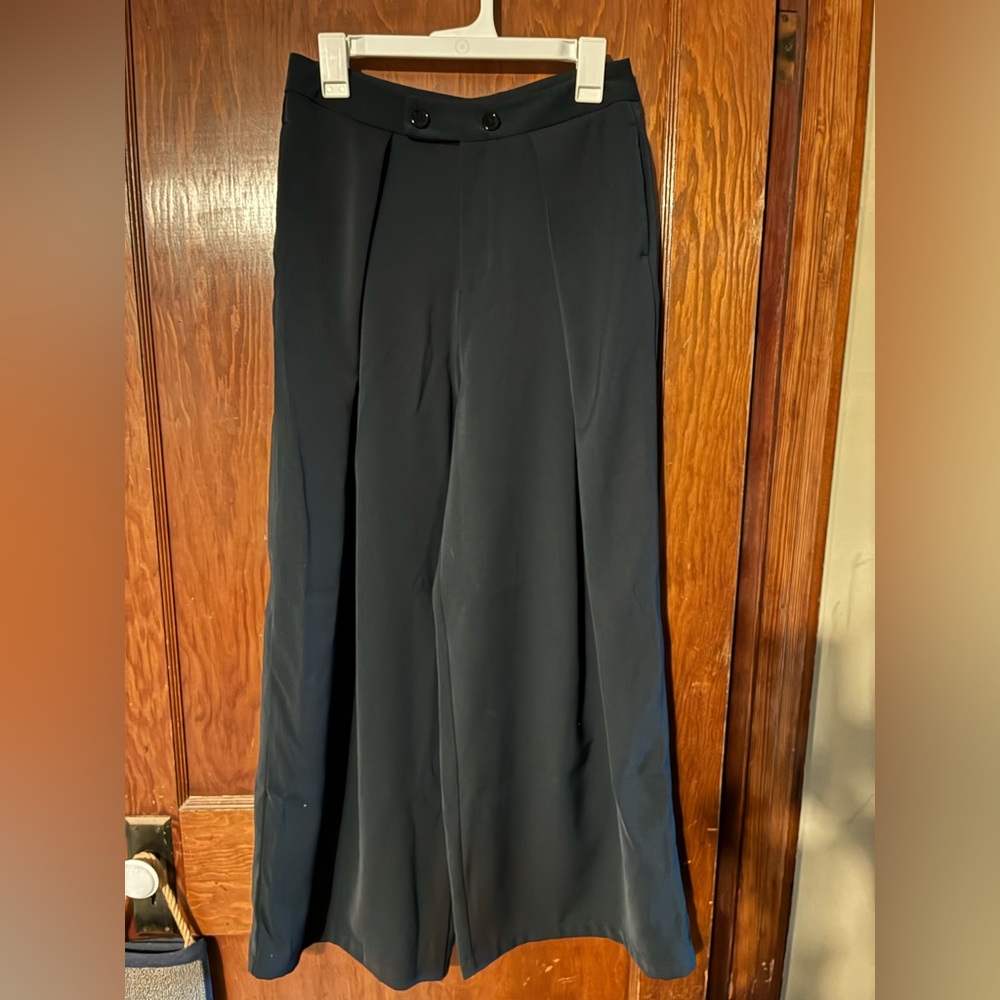 Navy blue palazzo style dress trousers